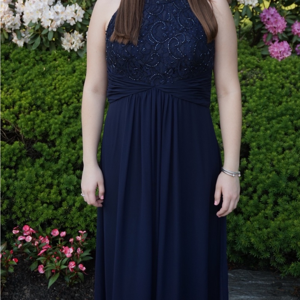 Eliza J Navy Blue long gown